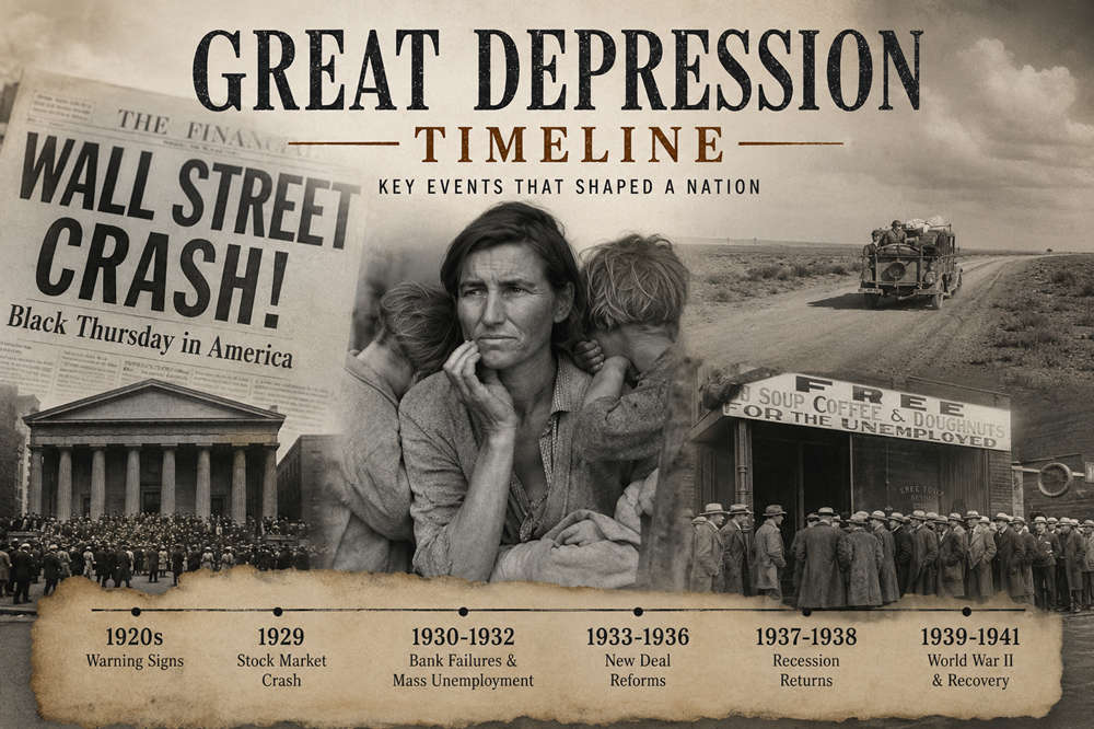 Great depression timeline