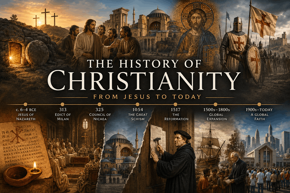 History of christianity timeline key events from jesus to today